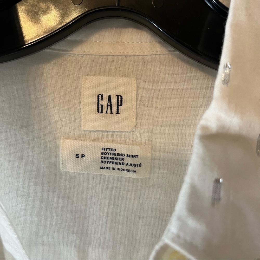 Gap Fitted Boyfriend Shirt Size S - Picture 4 of 6